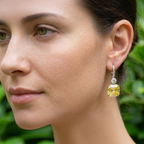 11.7 TCW Lab Grown Old Mine Cut Drop Earrings