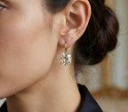 11.7 TCW Lab Grown Old Mine Cut Drop Earrings