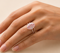 6.4 Carat Lab Grown Fancy Pink Diamond Ring